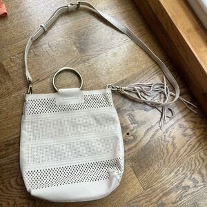 Anthropologie Elegant White Perforated Women's Bag